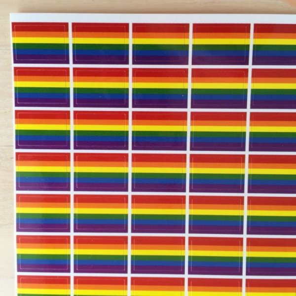 画像4: 名刺用レインボーシール（10シートセット） (4)