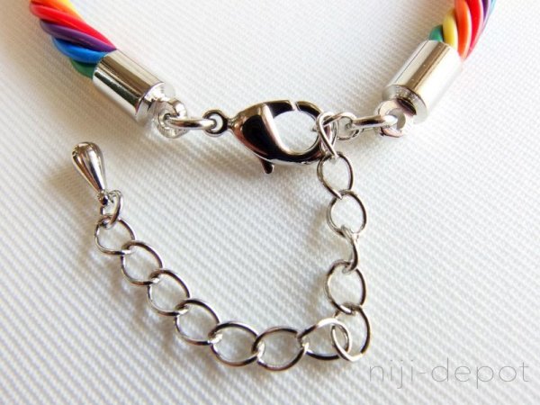 画像4: ツイストワイヤーブレス（レインボー） (4)