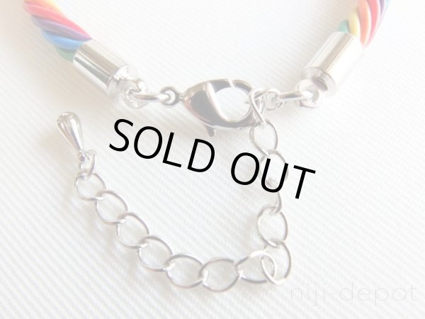 画像4: ツイストワイヤーブレス（レインボー） (4)