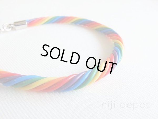 画像3: ツイストワイヤーブレス（レインボー） (3)