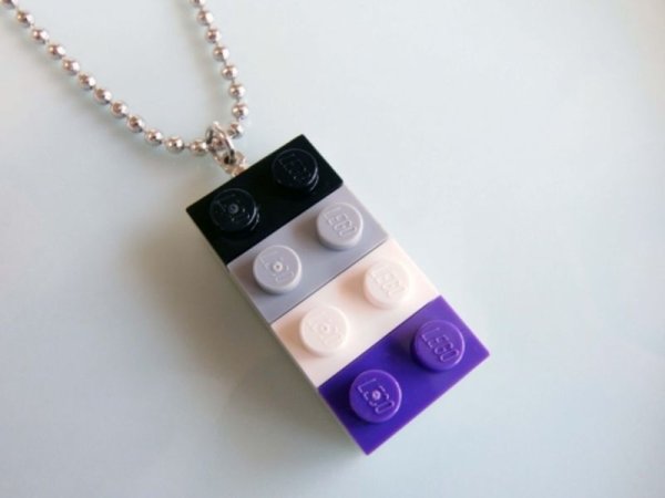 画像2: レゴブロックネックレス(Aセクシュアルカラー/大) (2)