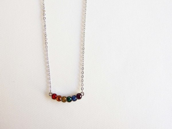 画像3: スワロフスキー・カーブラインネックレス（シルバー） (3)