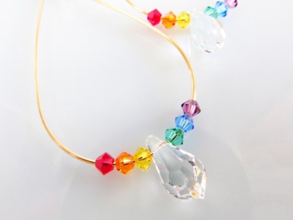 画像4: スワロフスキー・しずくピアス/イヤリング（ゴールド） (4)