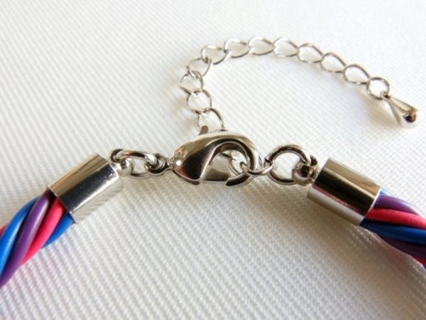 画像3: ツイストワイヤーブレス(バイセクシュアルカラー) (3)