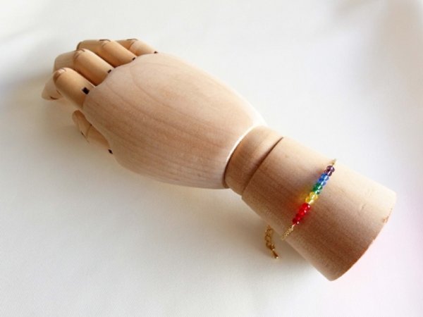 画像4: レインボー・ラインブレス（ゴールド） (4)