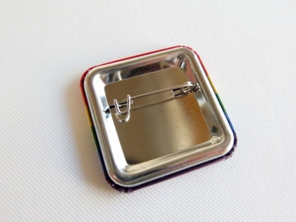 画像2: スクエア缶バッジ(バイセクシュアルカラー) (2)